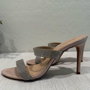 SCHUTZ Beatriz Rhinestone Embellished Heels - Size 7.5